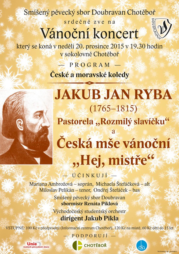 Grafika koncertu J.J. Ryba Česká mše vánoční – Chotěboř