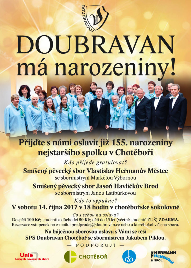 Grafika koncertu Doubravan má narozeniny!