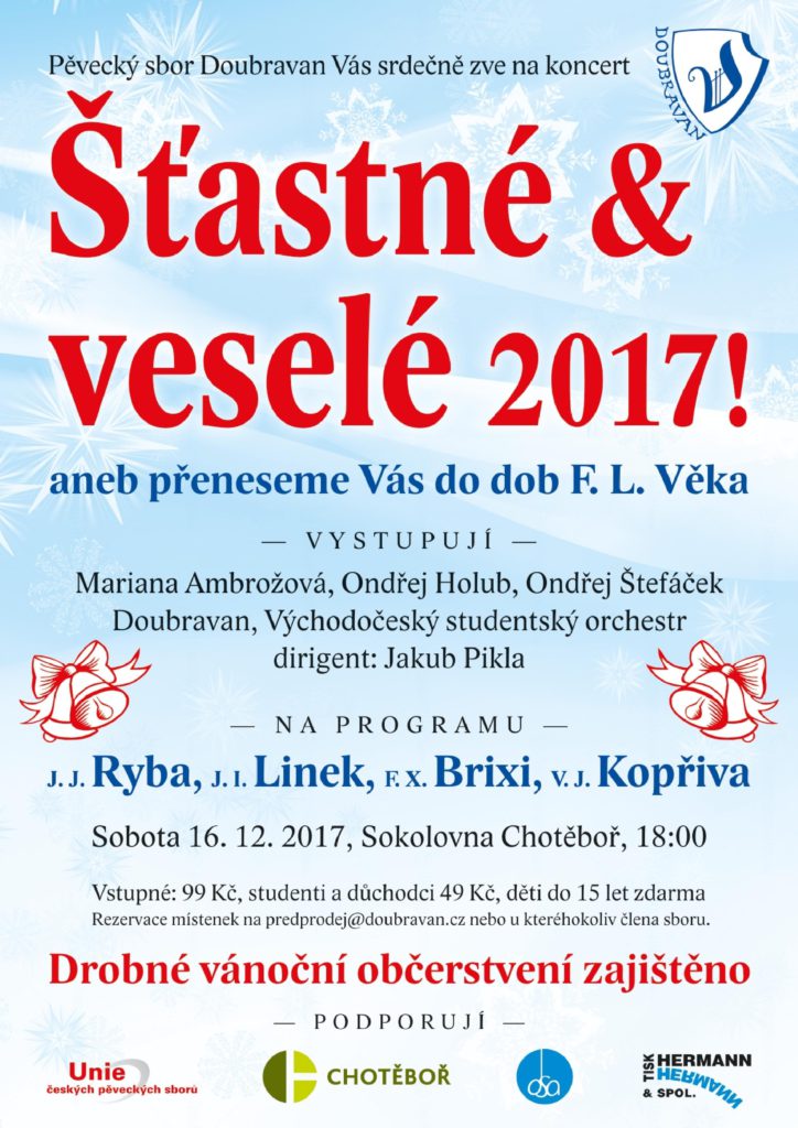 Grafika koncertu Šťastné & veselé 2017 – Chotěboř