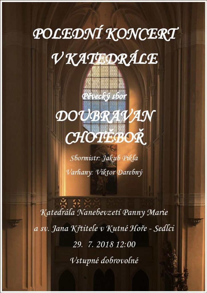 Grafika koncertu Polední koncert v katedrále