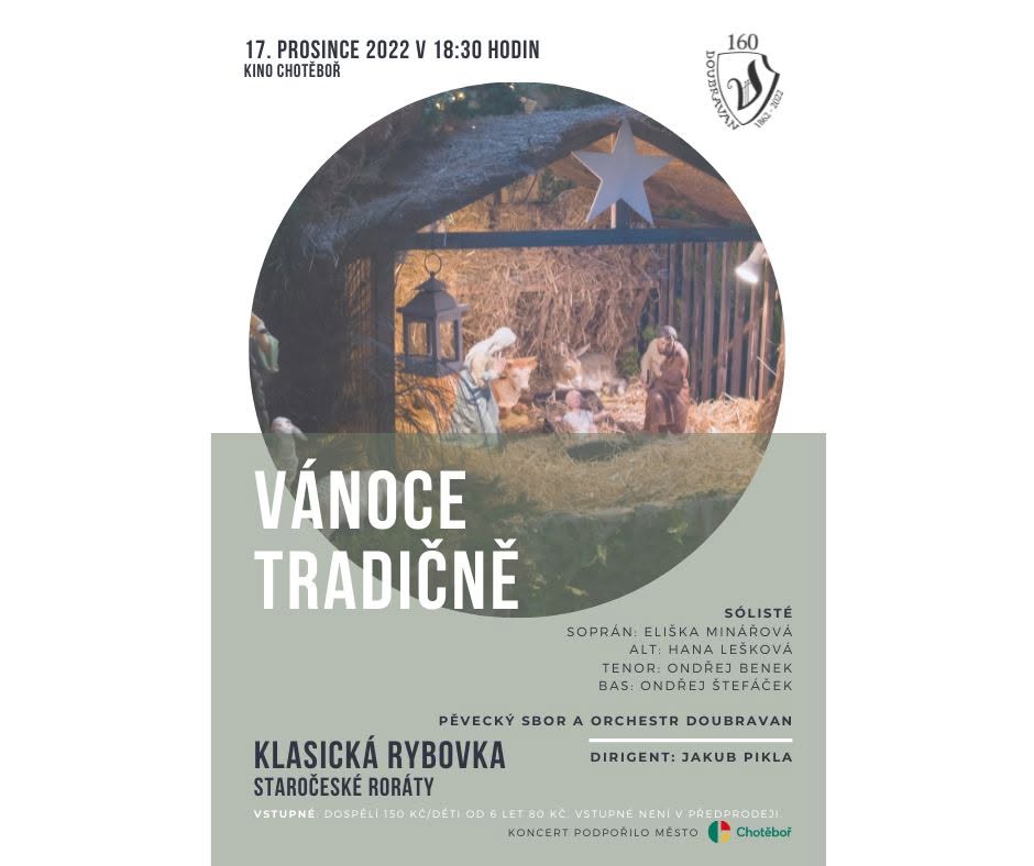 Grafika koncertu Vánoce tradičně