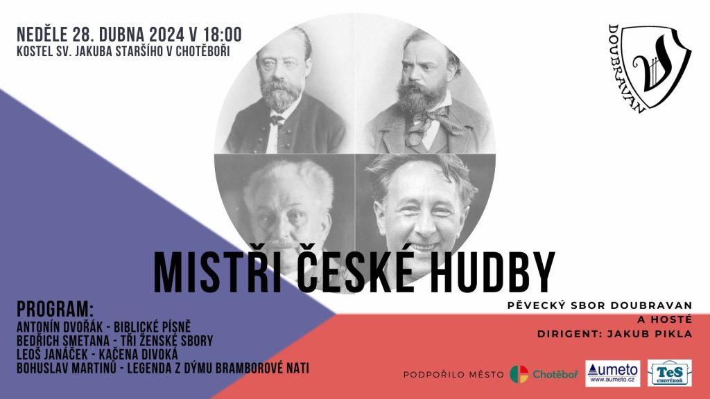 Grafika koncertu Mistři české hudby – Doubravan k Roku české hudby